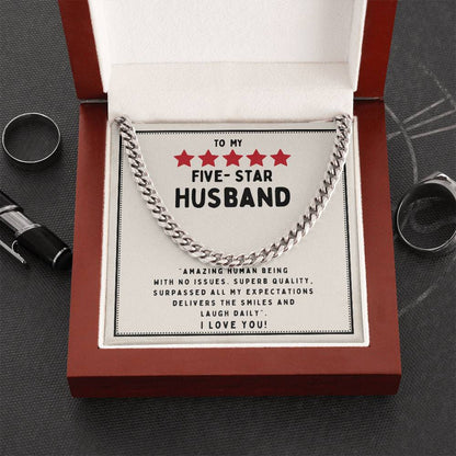 To My Five-Star Husband - Cuban Chain Necklace Cuban Link Chain