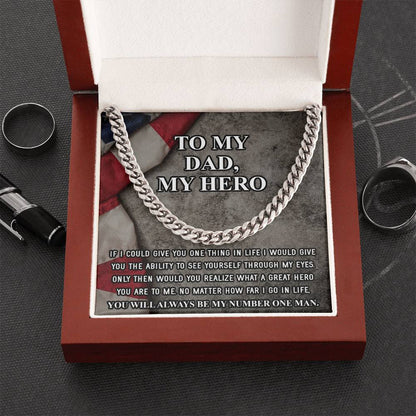 Gifts For Dad From Daughter Fathers Day Gift From Son Silver Cuban Link Chain Dad Birthday Gift Father Of The Bride Fa