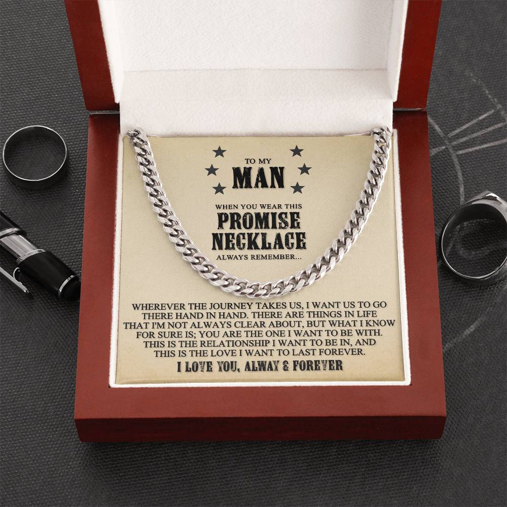 Promise Necklace Cuban Link Chain