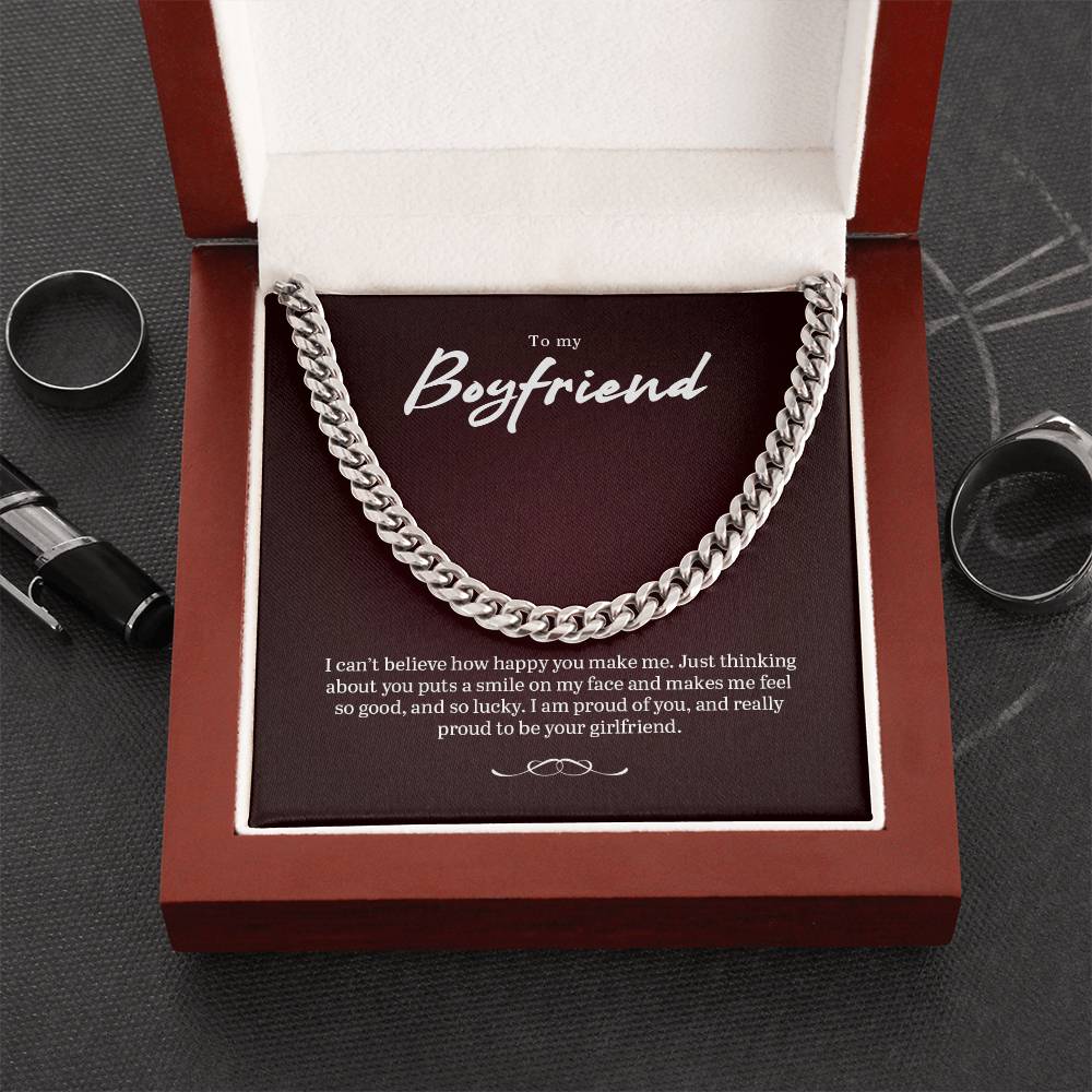 Beautiful Boyfriend Necklace Gift Cuban Link Chain
