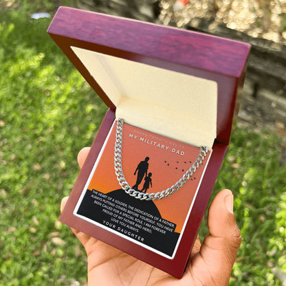 Military Dad - Cuban Link Chain Oreo + Lux Box + Length Extension