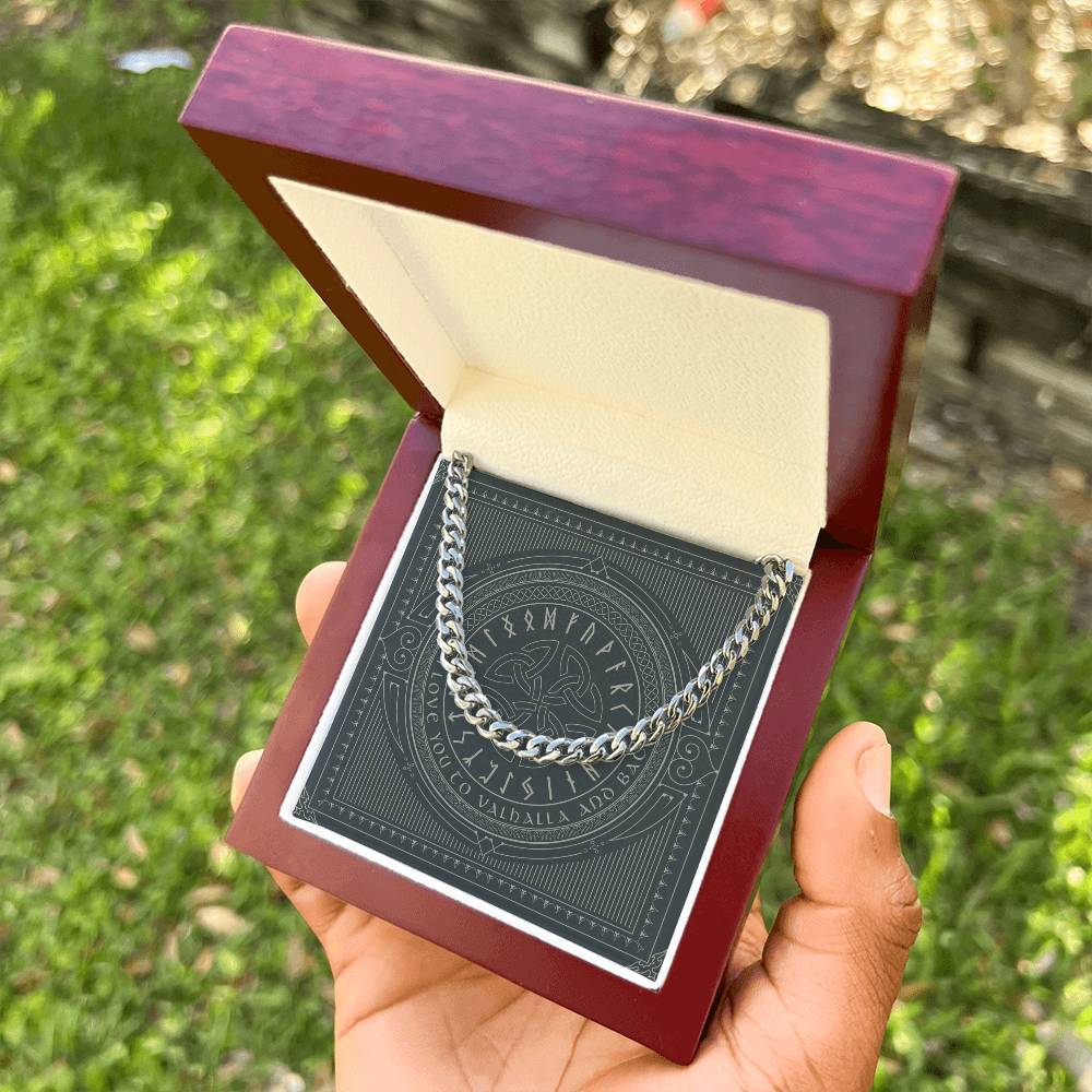 Gift For Boyfriend  Husband Vikings Gift For Him Gift For Him Unique Cuban Link Chain