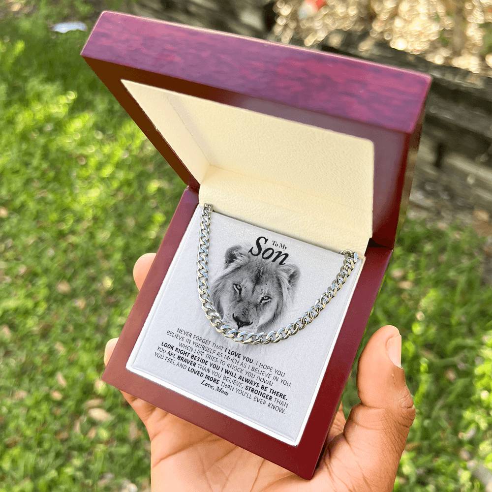 My Son - I Will Always Be There Cuban Link Chain