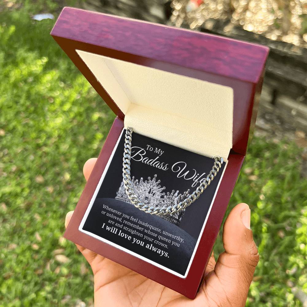 Remember Whose Queen You Are - Cuban Link Chain Necklace