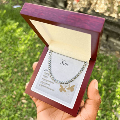 Gift For Son You Are Wonderful Chosen Made For A Purpose Cuban Link Chain Necklace