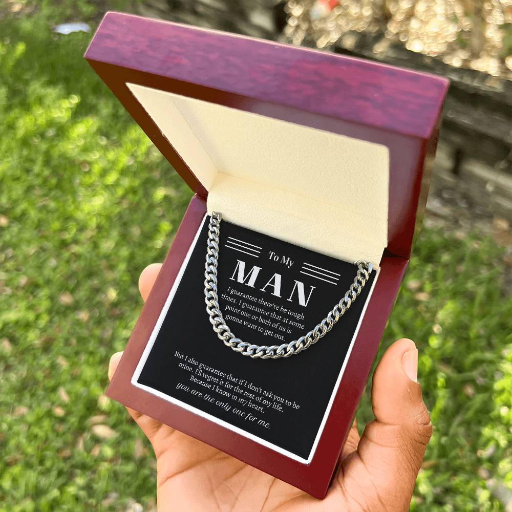 Valentine's Gift For Him - I Know In My Heart You Are The Only One For Me Cuban Link Chain