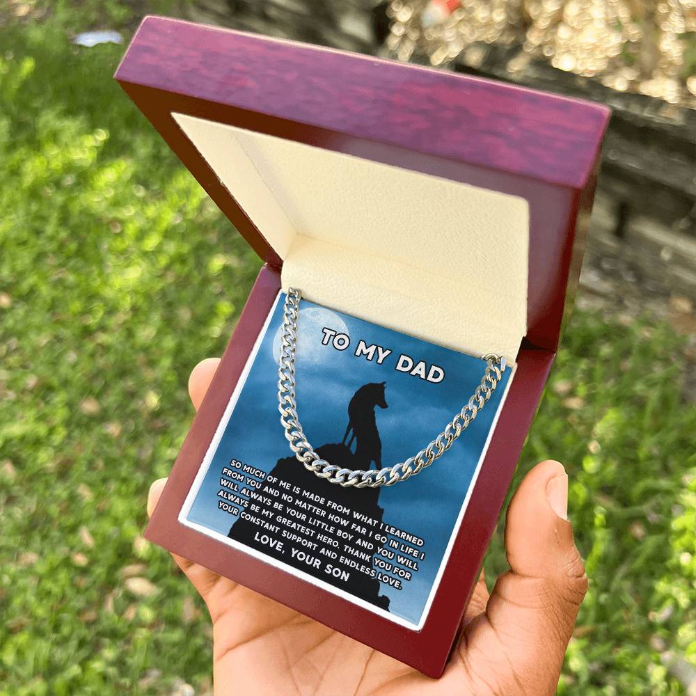 Gifts For Dad From Son Silver Cuban Link Chain Fathers Day Gift Dad Birthday Gift Father Of The Groom Gift