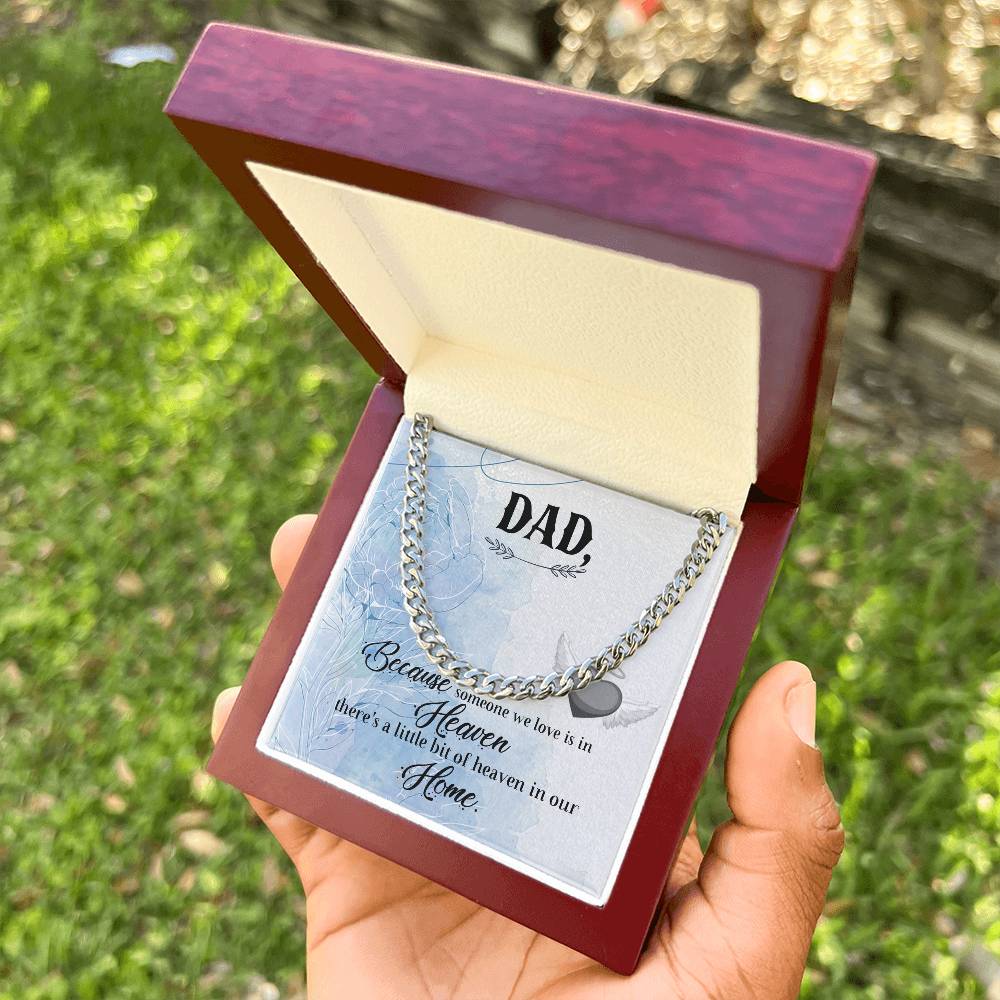 To My Dad Cuban Link Chain