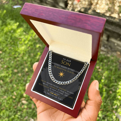 Gift For Son From Mom Cuban Link Chain Gold Link Chain Father Son Gift Son Christmas Gift Birthday Son Gift Son Gift P