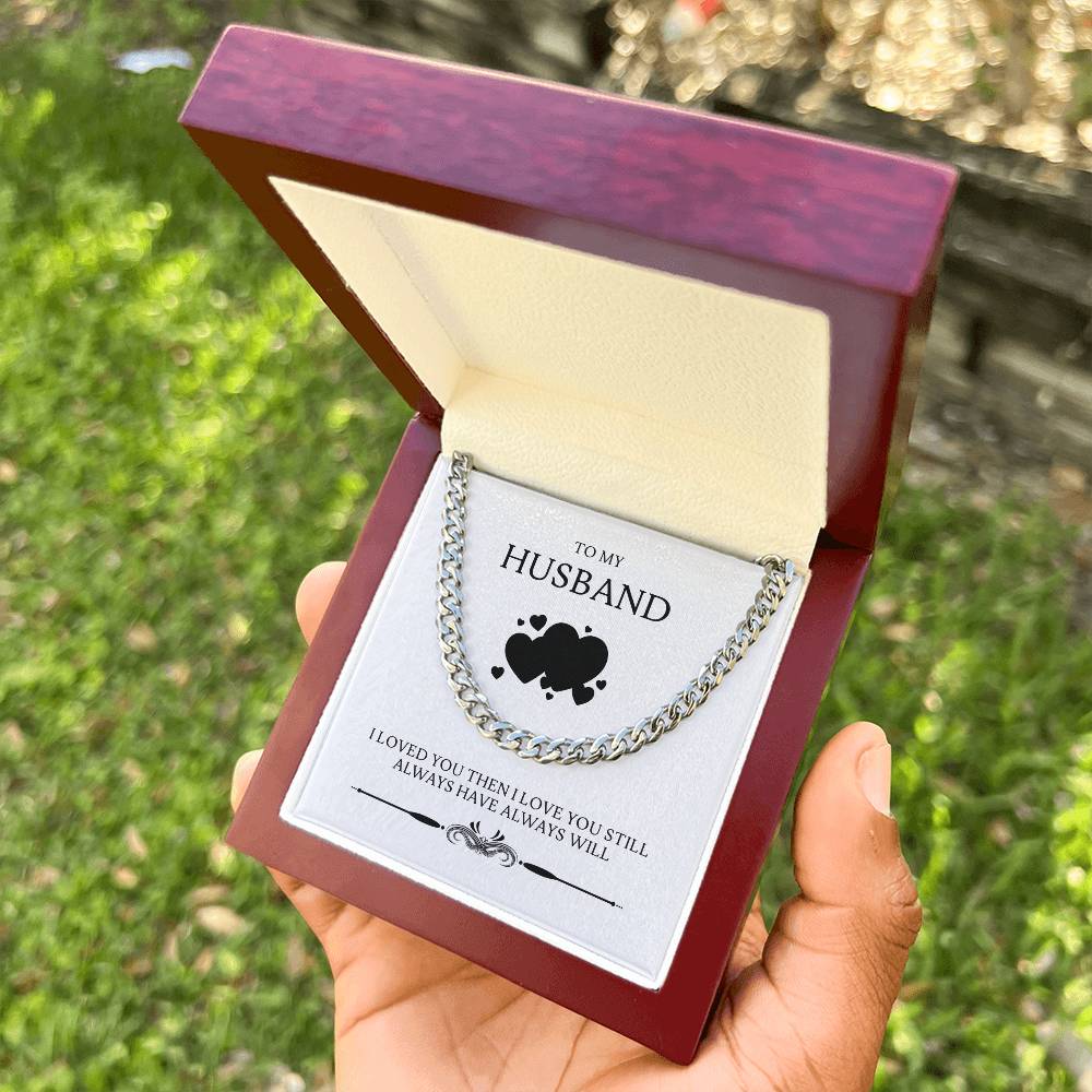 I Love You Then Cuban Link Chain Necklace