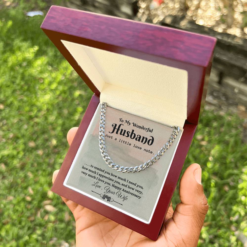 Gift To Husband - Cuban Link Chain Necklace