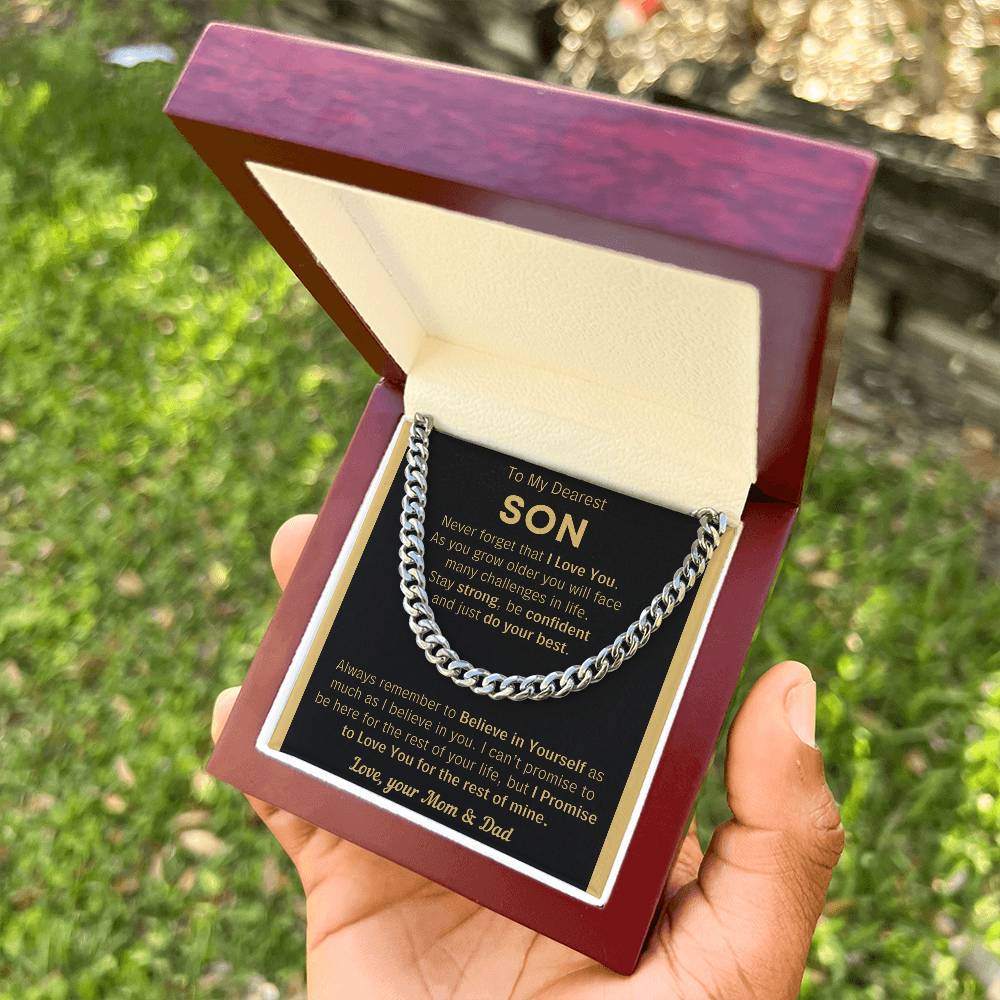 To My Son Just Do Your Best - Cuban Link Chain - Clmd10