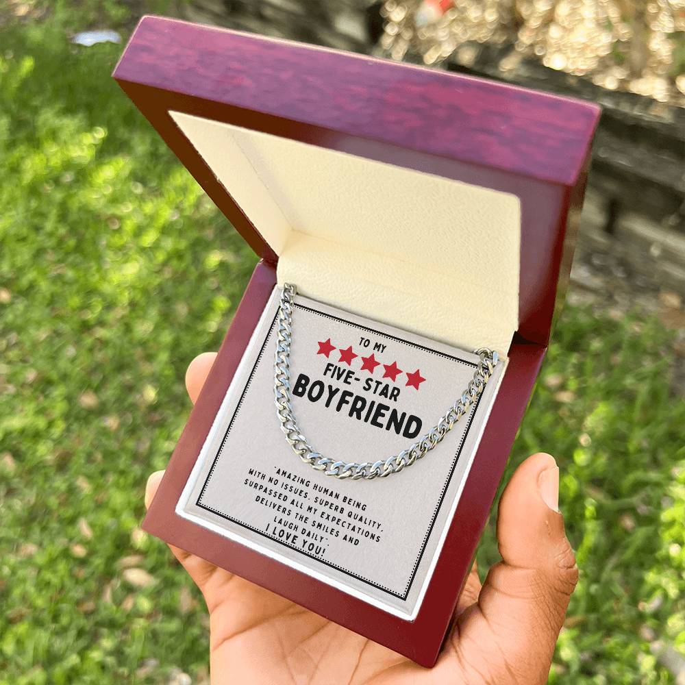To My Five Star Boyfriend Cuban Necklace Cuban Link Chain