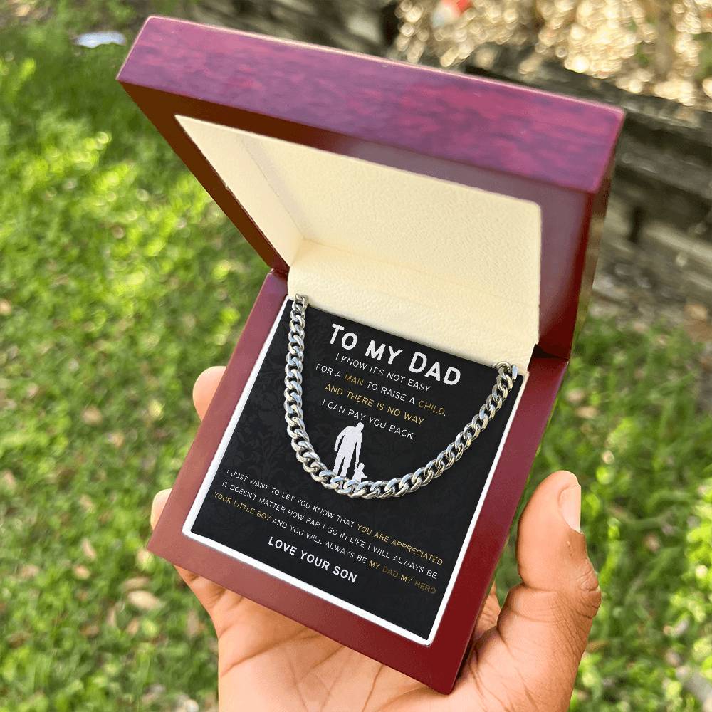 Cuban Link Chain Gift For Dad From Son