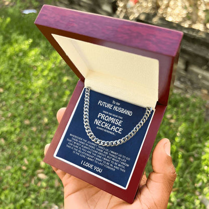To My Future Husband  Promise Necklace Cuban Link Chain