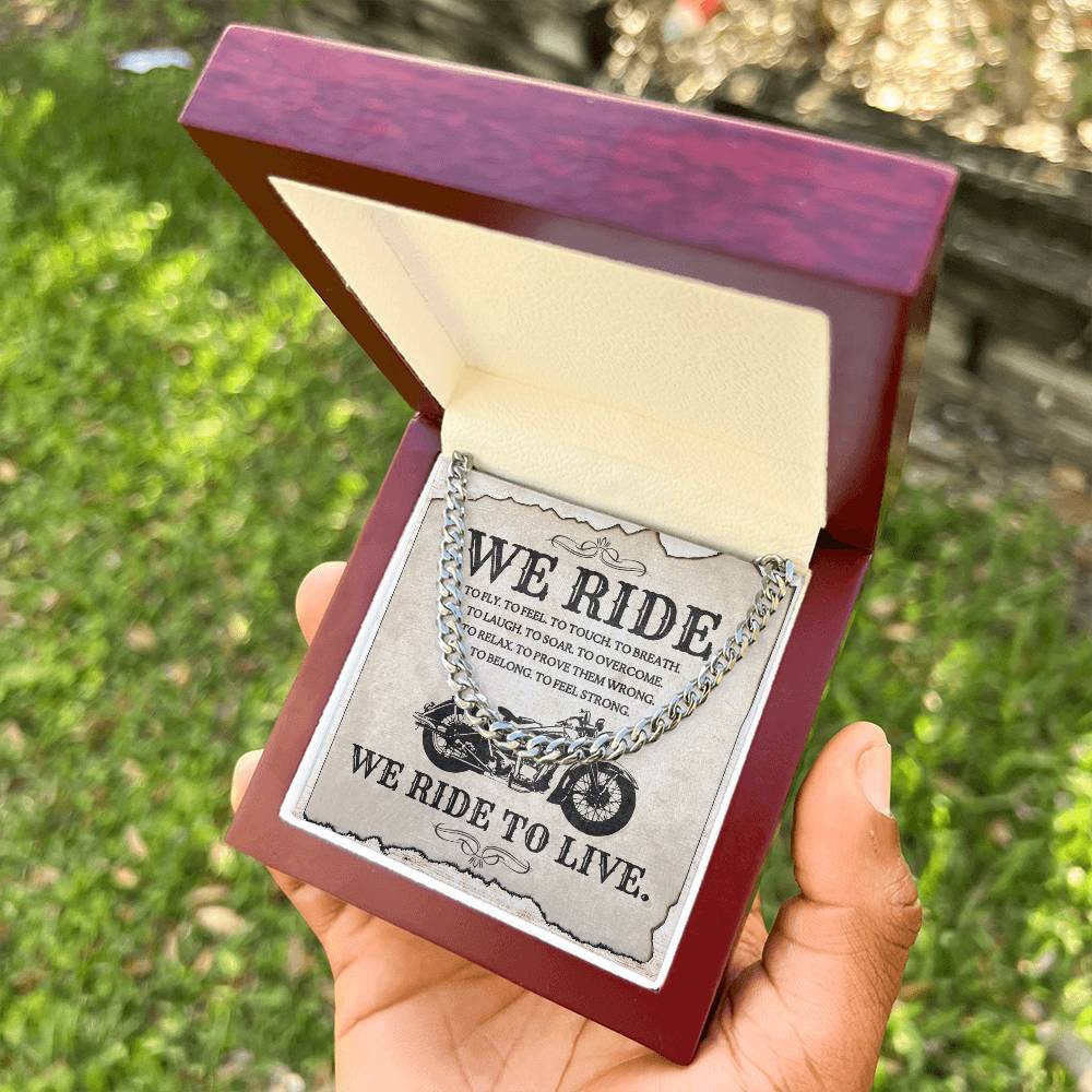 Cuban Chain Link Necklace For Men Biker Gifts Motorcycle Rider Gift Necklace Motorcycle Club Reunion Gifts Cuban Link Chain