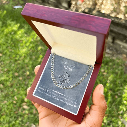 Necklace Gift For Boyfriend Husband  Happy New Year Gift Message Card Cuban Link Chain