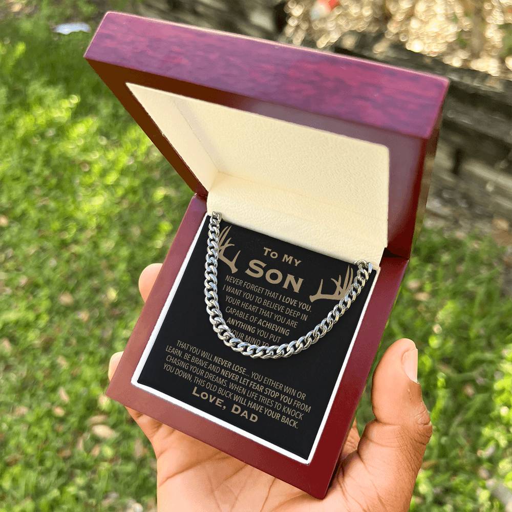 Son Got Your Back Link Chain Necklace Cuban Link Chain