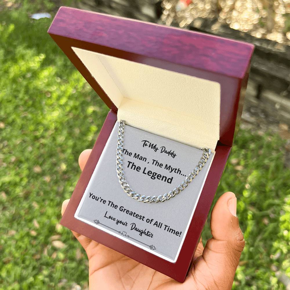 Greatest Of All Time Cuban Chain Fathers Day Birthday Gift For Men Cuban Link Chain