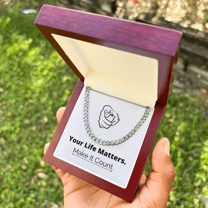 You Matter All Lives Matter Police Lives Matter Motivational Quotes Christian Gifts Sentimental Gift Christmas Gift Bl Cuban Link Chain