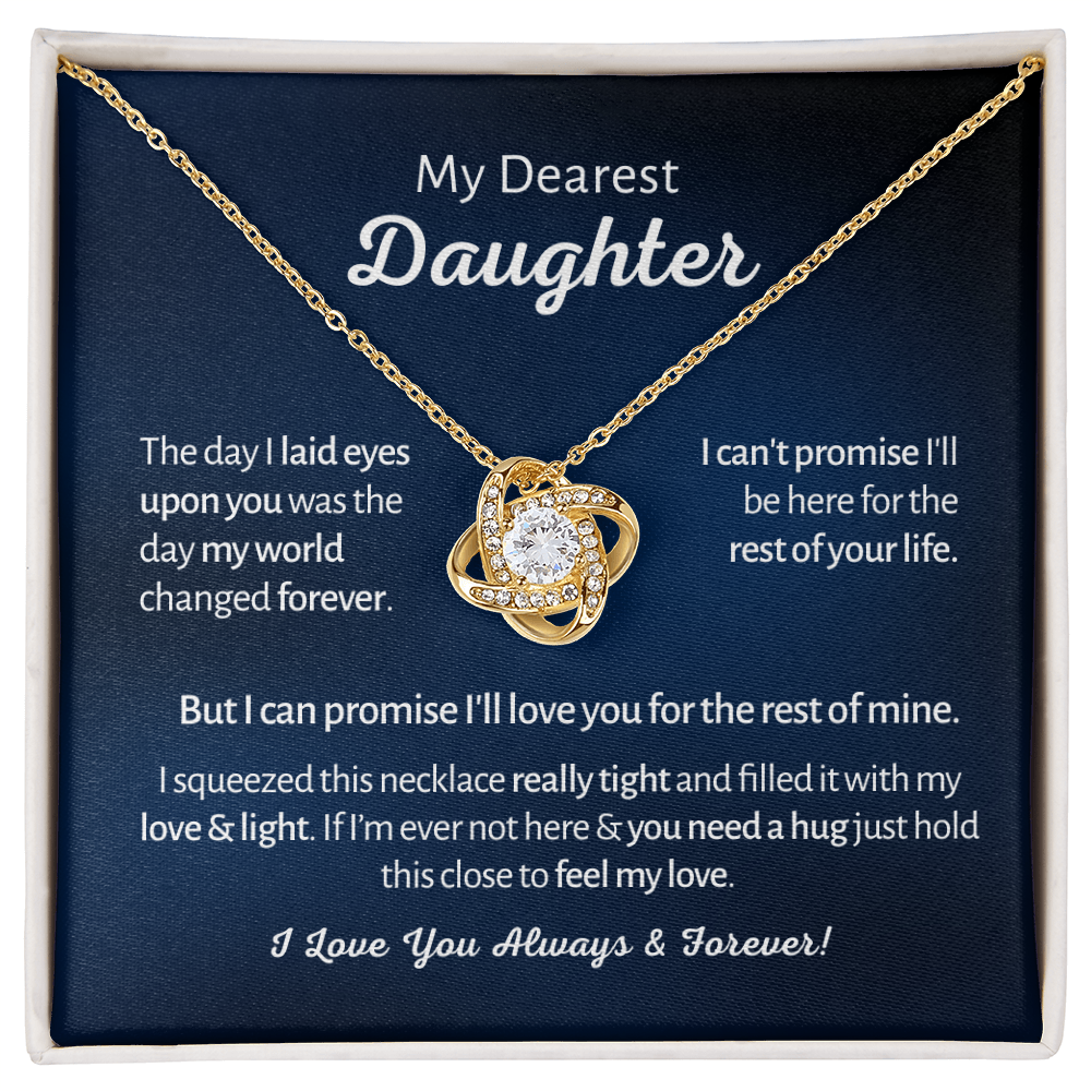 To My Dearest Daughter - Love Knot Necklace