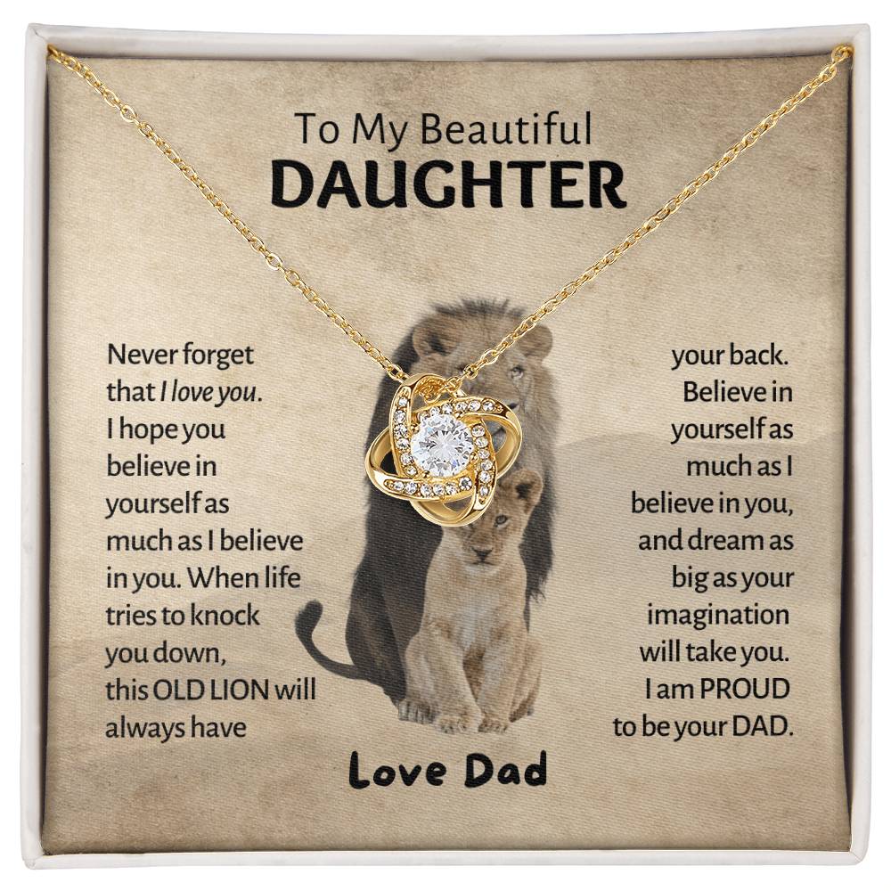 My Beautiful Daughter - Old Lion - Love Knot 1 Love Knot Necklace
