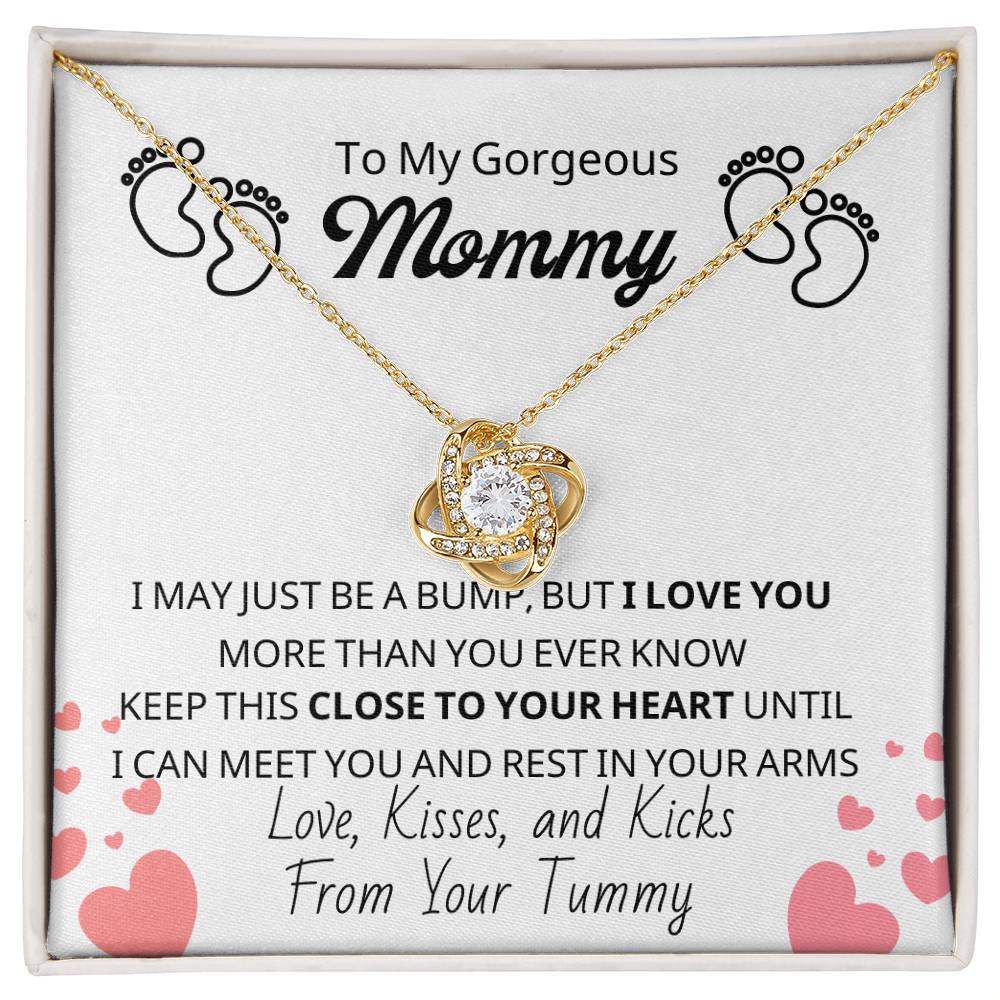 Gift for a mother to be - Gift for a pregnant women - Gift from baby - For mother -  gift for pregnant - Love Knot Necklace