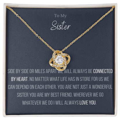 To My Sister - The Infinity Love Knot Necklace  Love Knot Necklace