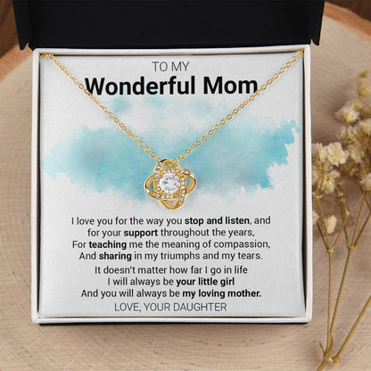 Gift For Mom - The Meaning - Love Knot Love Knot Necklace