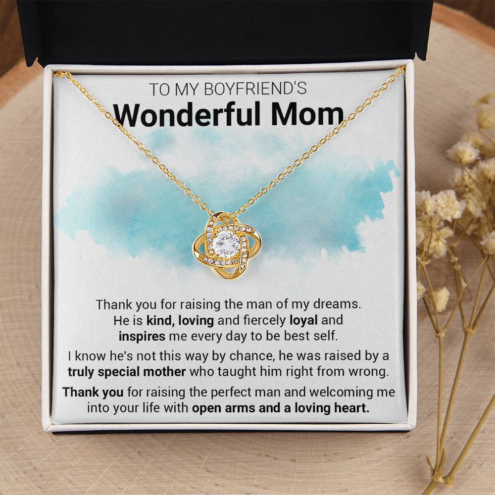 Gift For Boyfriend's Mom - Right From Wrong - Love Knot Love Knot Necklace