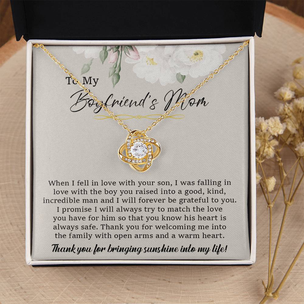 To My Boyfriend's Mom Necklace Gift For Boyfriend Mom Boyfriends Mom Mothers Day Gift Birthday Gift Boyfriend's Mom Love Knot Necklace