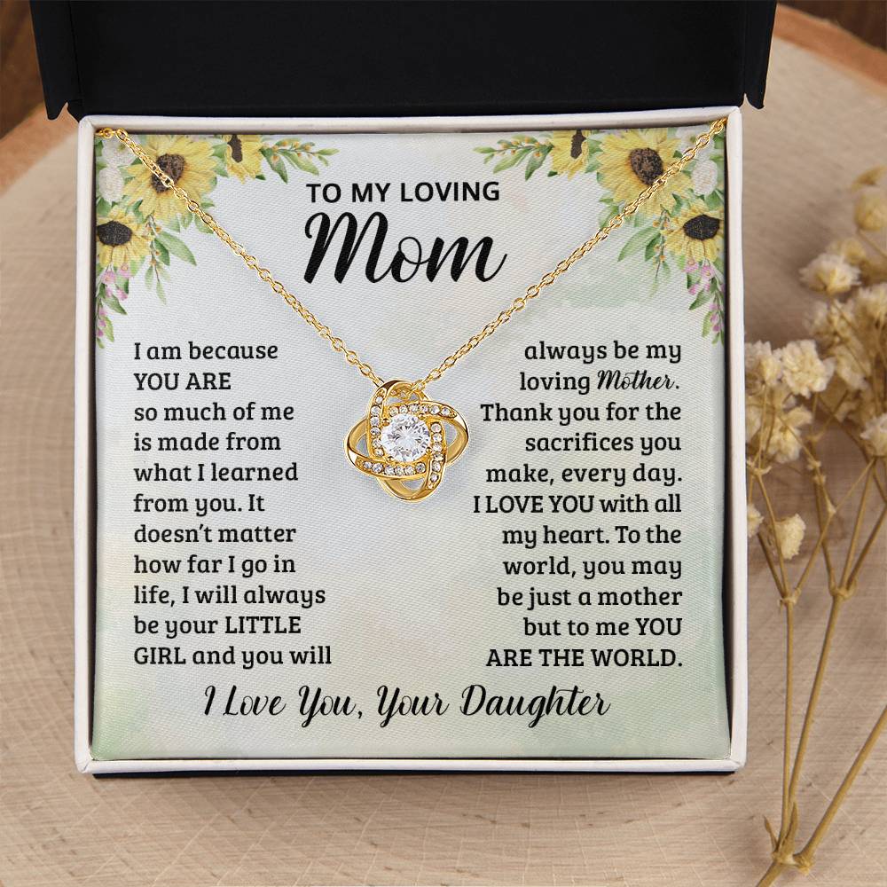 Mothers Day Gifts From Daughter - Love Knot Necklace Love Knot Necklace