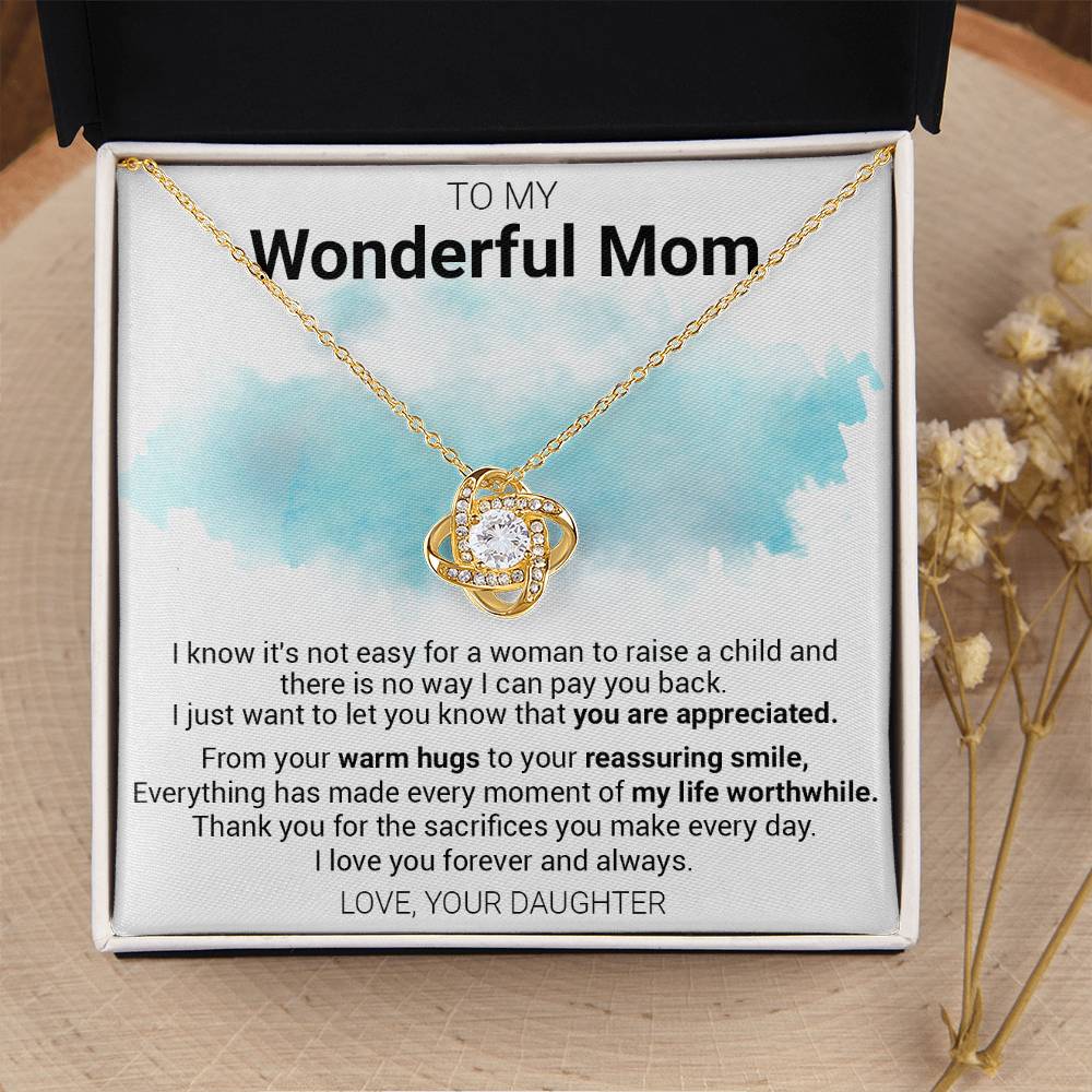 Gift For Mom - A Child - Love Knot Love Knot Necklace