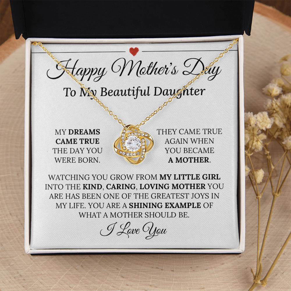 Heartfelt Mother's Day Gift For Daughter 4 Love Knot Necklace