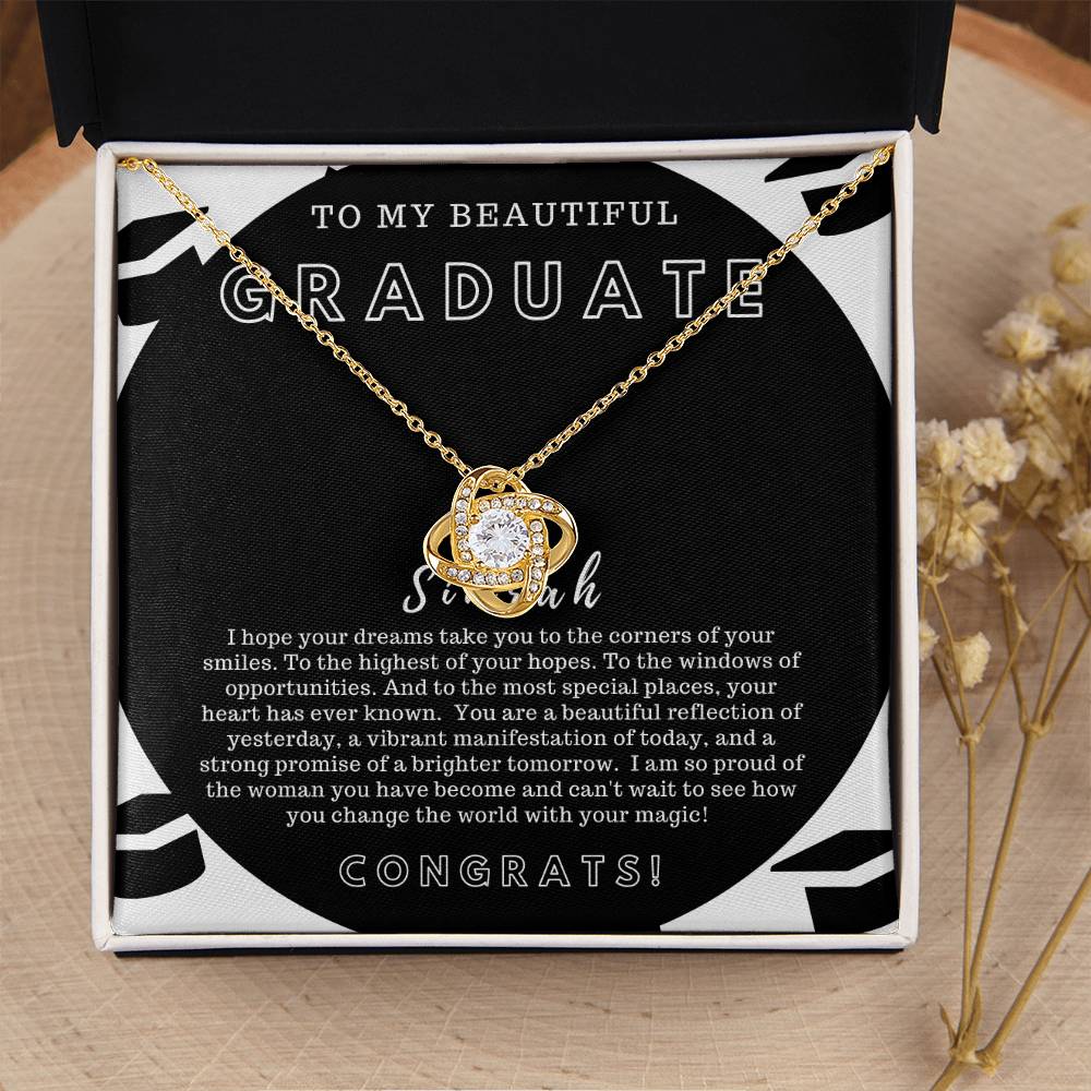 Graduation Gift For Best Friend Class Of 2022 Love Knot Necklace