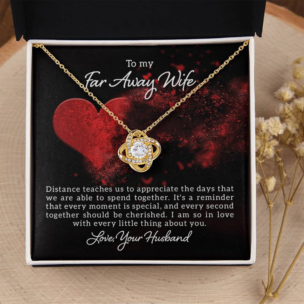 To My Wife Necklace - Anniversary Gift For Wife Birthday Gift For Wife Gift For Wife Necklace For Wife Gift For Wife Birthday Love Knot Necklace