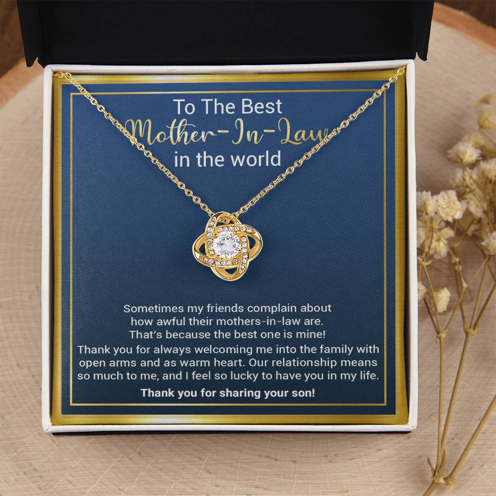 Gift For Mother-In-Law - The Best One - Love Knot Love Knot Necklace