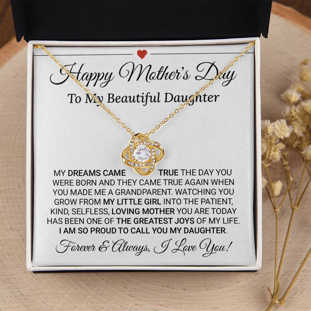 Mother's Day Gift For Daughter 1 Love Knot Necklace