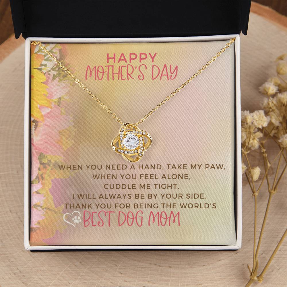 Best Dog Mom Ever Love Knot Necklace Mothers Day Dog Mom Jewelry Dog Mom Gifts Pet Lover Gift Love Knot Necklace