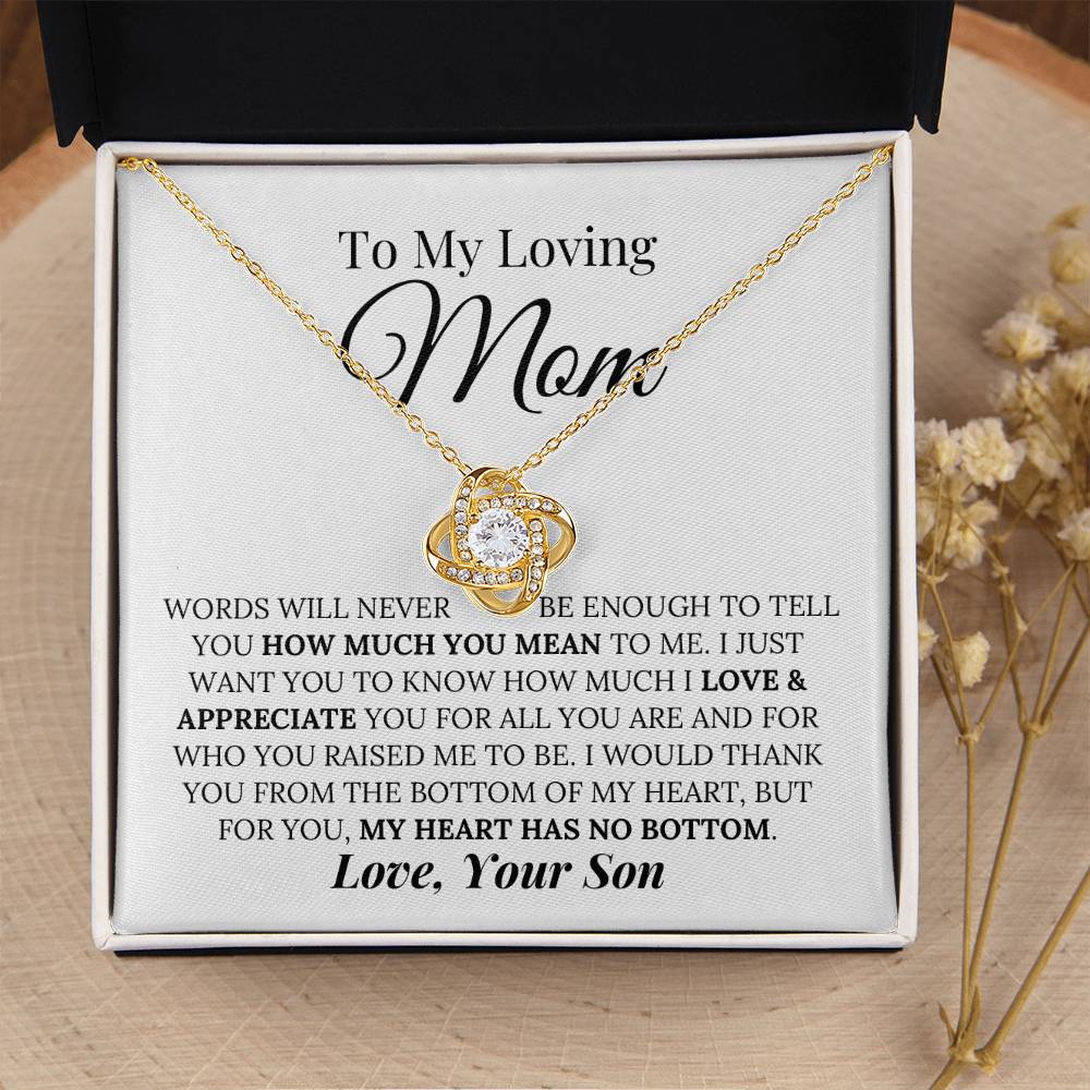 Heartfelt Mother's Day Gift For Mom Love Knot Necklace 4