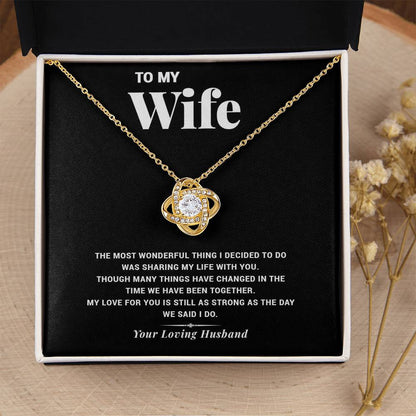 Sharing My Life Wi Love Knot Necklace