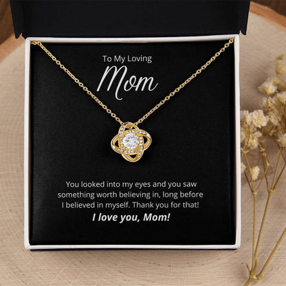Thank You For Believing In Me ?? Love Knot Necklace
