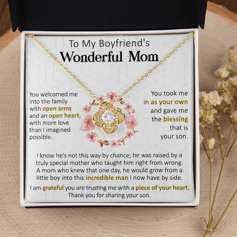 Gift For Boyfriend's Mom Welcomed By Chance Love Knot Necklace Love Knot Necklace
