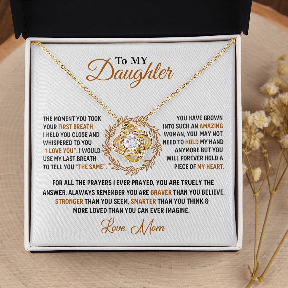 To My Daughter Love Knot Necklace?? Love Knot Necklace
