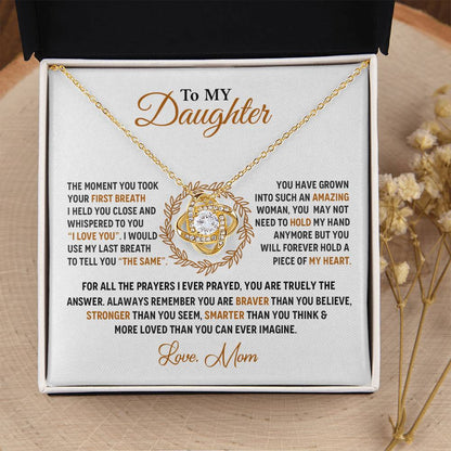 To My Daughter Love Knot Necklace?? Love Knot Necklace