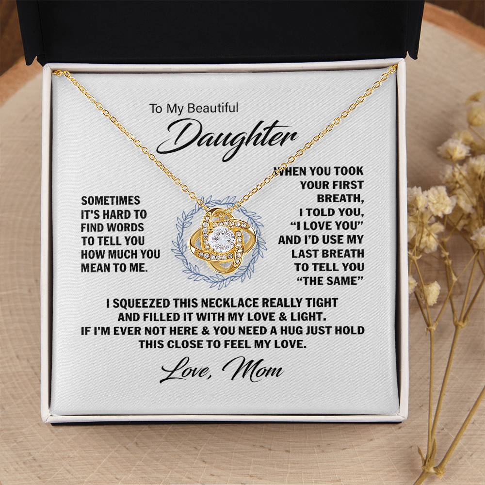 Love Knot Necklace For Daughter Love Knot Necklace