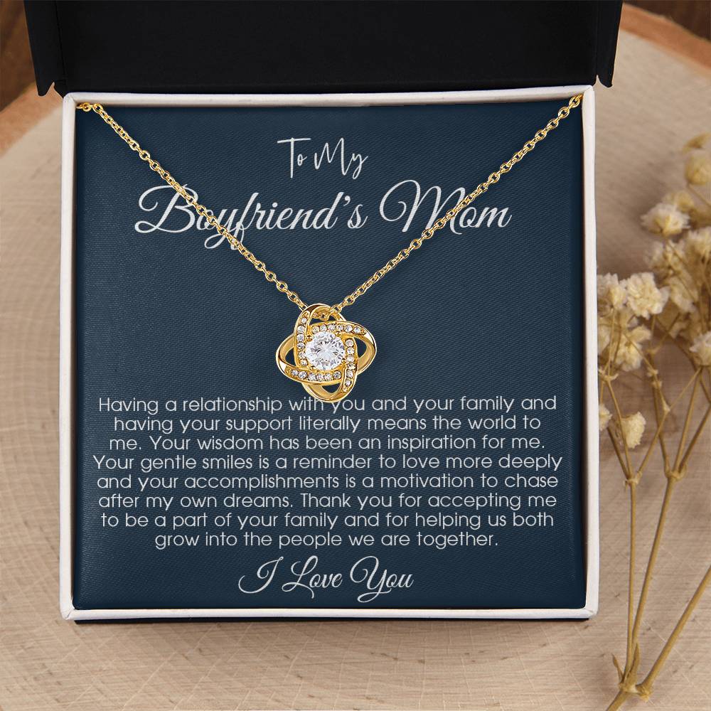 To My Boyfriends Mom Gift Gift For Boyfriend's Mom Boyfriend's Mom Birthday Mom Of Boyfriend Gift Mother's Day Gift For Boyfriend's Mom Love Knot Necklace