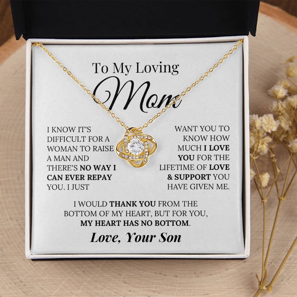 Heartfelt Mother's Day Gift For Mom Love Knot Necklace 6