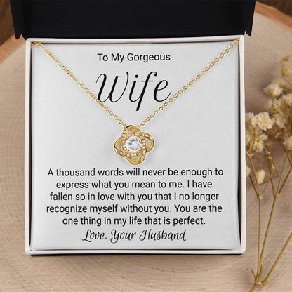 Special Gift For Wife - Love Knot Necklace Love Knot Necklace