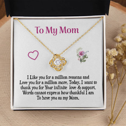 Gift For Mom - Love Knot Necklace Love Knot Necklace